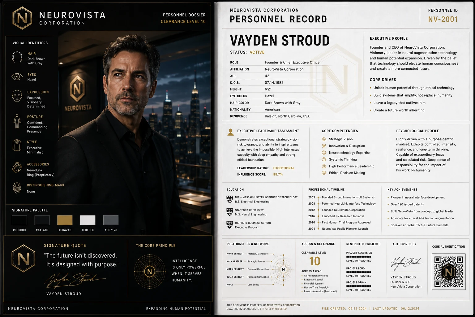 Vayden Stroud personnel dossier